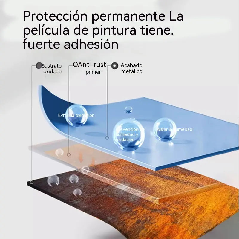 【Compra 1 y llévate 1 gratis】Pintura metálica a base de agua, pintura antioxidante, pintura para renovación de puertas y barandillas de hierro forjado con pincel incorporado.