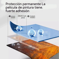 【Compra 1 y llévate 1 gratis】Pintura metálica a base de agua, pintura antioxidante, pintura para renovación de puertas y barandillas de hierro forjado con pincel incorporado.