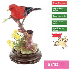 🦜🐦🐦【Ventas calientes recientes】Adornos de pájaros creativos, lindos y controlados por voz para decoración de escritorio de habitación.