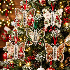 🔥5 piezas🔥Último día con 50% de descuento🎄Adorno de mariposa para regalo de Navidad en efectivo🦋 – Recuerdo navideño para guardar dinero en efectivo💵✨