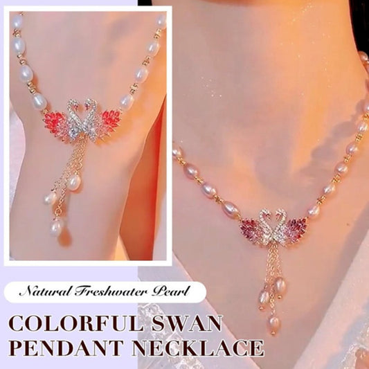 Nuevo collar de perlas de cisne de lujo premium