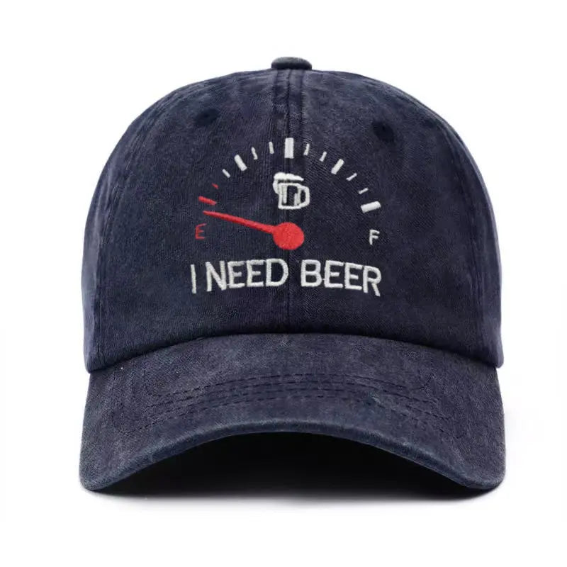 🔥 ZADNJI DAN S 50% POPUSTOM - 🍺 Vezena kapa "POTREBUJEM PIVO" - Unisex spominska kapa 🧢