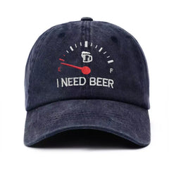 🔥 ÚLTIMO DÍA CON 50% DE DESCUENTO - 🍺 Gorra bordada "I NEED BEER" - Gorra conmemorativa unisex 🧢