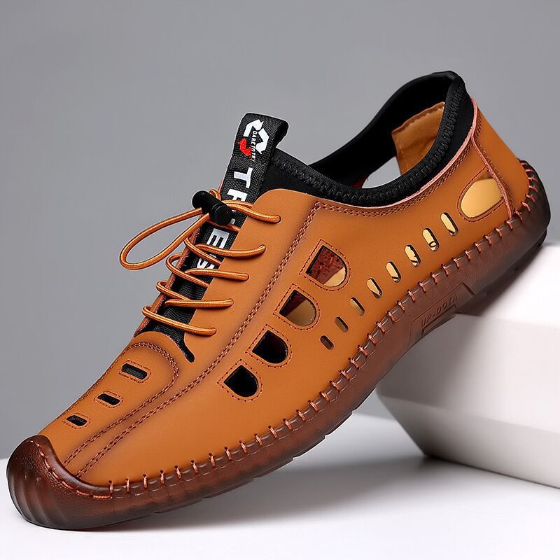 💥🎁【39-44】2025 nuevo verano transpirable fondo hueco suave zapatos casuales de los hombres