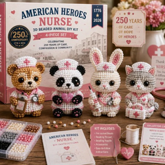 🏆Oferta por tiempo limitado: 50% de descuento🧵✨Kit de manualidades con pequeños animales 3D con cuentas
