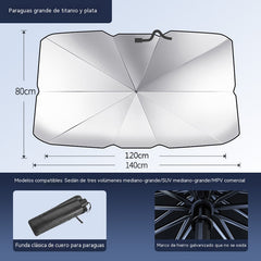 🚗【140*80cm】Parasol para coche y sombrilla aislante del calor