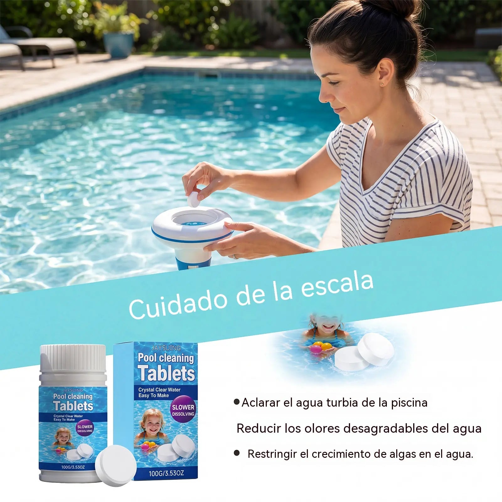 30%OFF🔥Compre 1 y obtenga 1 gratis（2 botella）Pastillas efervescentes para la limpieza de piscinas