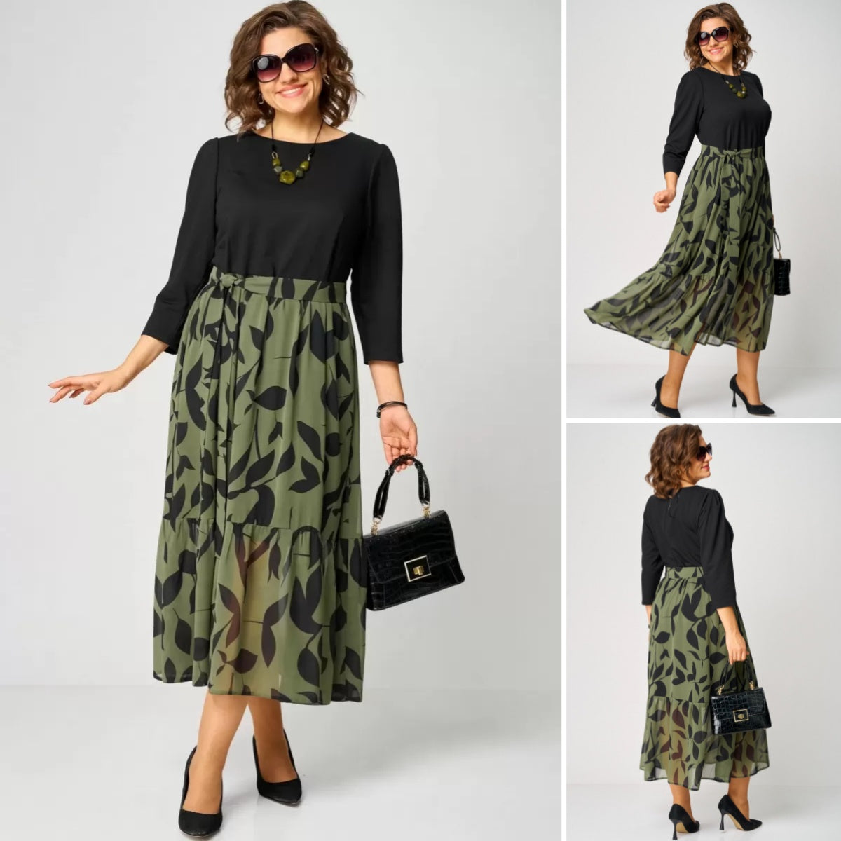【S-5XL】Nuevo vestido con diseño de paneles y cintura ajustada, que realza la figura y estiliza tu silueta. 🌺