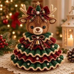 🧶 Kit de Ganchillo DIY Árbol de Navidad con Animales | Incluye Lana, Aguja y Tutorial Paso a Paso | Decoración Navideña Hecha a Mano 🎄