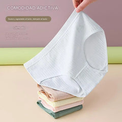 🔥7 piezas【Tallas M-2XL】Nuevas braguitas premium de algodón de talle alto, impermeables y antibacterianas (colección 2026)-【Para pesos de 35 a 100 kg】