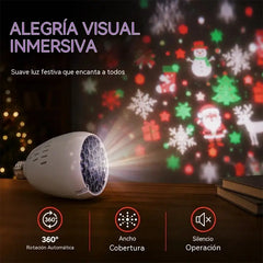 🎅Lámpara de proyección navideña giratoria E27 | 16 imágenes para fiestas✨
