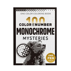 🎨🔢 Libro de Colorear por Números – 100 Misterios Monocromáticos en Alta Definición 🖤📘
