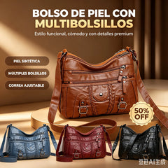 🔥👜Nuevo bolso multibolsillos para mujer 2026, de gran capacidad, se puede llevar en un hombro o cruzado.
