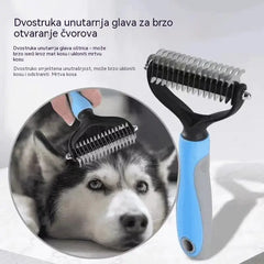 🐶【Kupite 1, dobijte 1 gratis, 2 komada】Dvostrana četka za njegu kućnih ljubimaca i uklanjanje dlaka