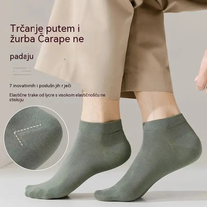 🧦【8 pari - 8 boja】Muške tanke, prozračne i upijajuće pamučne kratke čarape, idealne za ljeto.