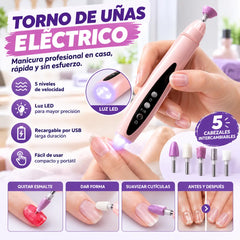 💅✨Lijadora eléctrica portátil 2 en 1 para uñas con lámpara UV