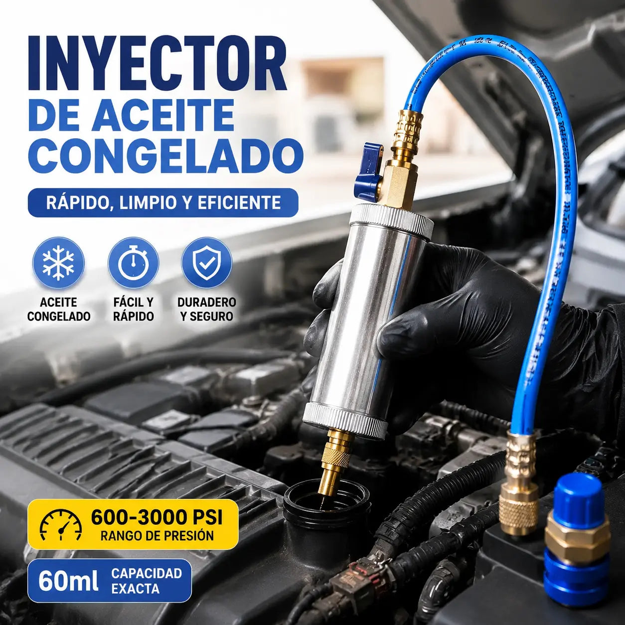 ⚡ Pulverizador de aceite refrigerante y pintura para aire acondicionado – Resistente al calor, material ABS/cobre, apto para vehículos y sistemas HVAC🎯