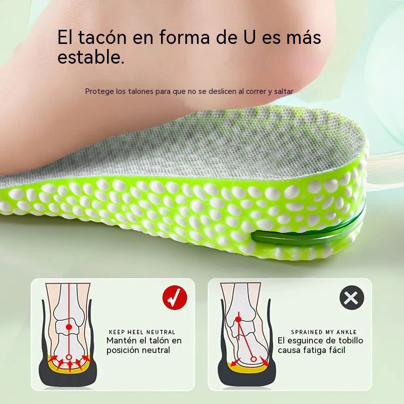 💥【Compra uno y llévate otro gratis：2 pares】 👟Plantillas cómodas con cojín de aire y efecto de aumento de estatura 📈