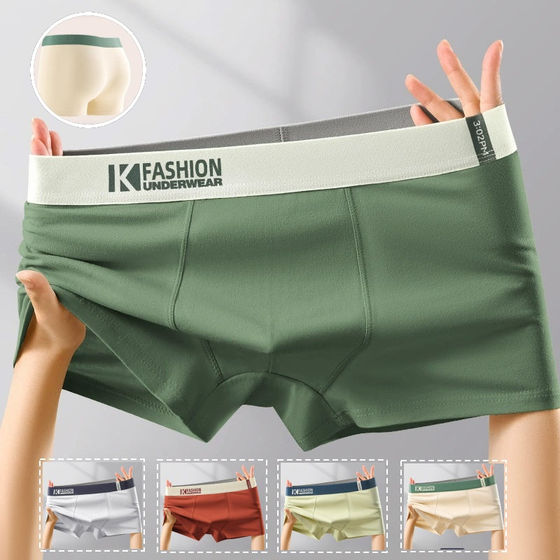 🧊🌟【Compra 3 y llévate 3 gratis】【L-4XL】Calzoncillos bóxer de tiro medio, cómodos y transpirables para hombre