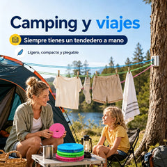 💥【3 piezas】🔗 Tendedero antideslizante y resistente al viento 👕 Evita el caos en la colada con el viento 🌬️