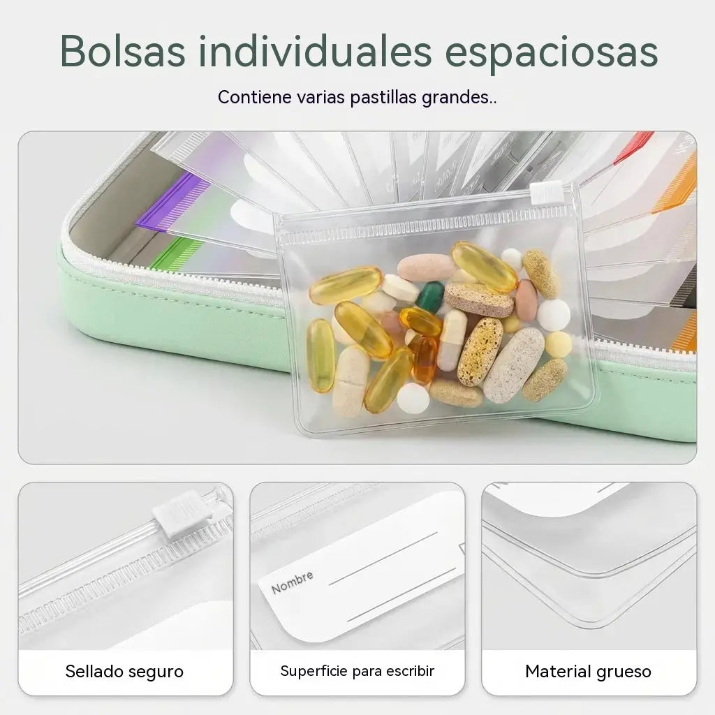 💊✨ Bolsa impermeable para medicamentos: bolsa portátil para medicamentos y suministros, adecuada para viajes, el hogar y el uso diario.