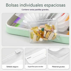 💊✨ Bolsa impermeable para medicamentos: bolsa portátil para medicamentos y suministros, adecuada para viajes, el hogar y el uso diario.