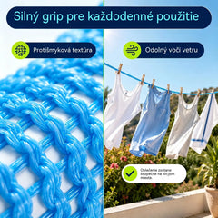 💥【3 kusy】🔗 Protišmyková a vetruodolná šnúra na bielizeň 👕 Zabraňuje chaosu v bielizni vo vetre 🌬️