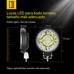 🔥⚡Faros LED redondos de 99 W para coches modificados, faros auxiliares para vehículos todoterreno✨