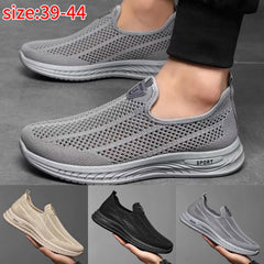 【39-44】Zapatos casuales de malla transpirables, cómodos, antideslizantes y fáciles de usar para hombres
