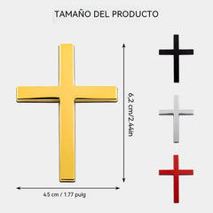 🔥【Juego de 4 piezas】✝️Emblema, insignia o adhesivo de metal con forma de cruz para coche o motocicleta