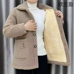 🔥💥🔥☃️Chaqueta cálida para mujer 2025, nueva moda, terciopelo, imitación de lana de cordero gruesa.