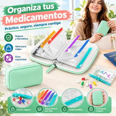 💊✨ Bolsa impermeable para medicamentos: bolsa portátil para medicamentos y suministros, adecuada para viajes, el hogar y el uso diario.