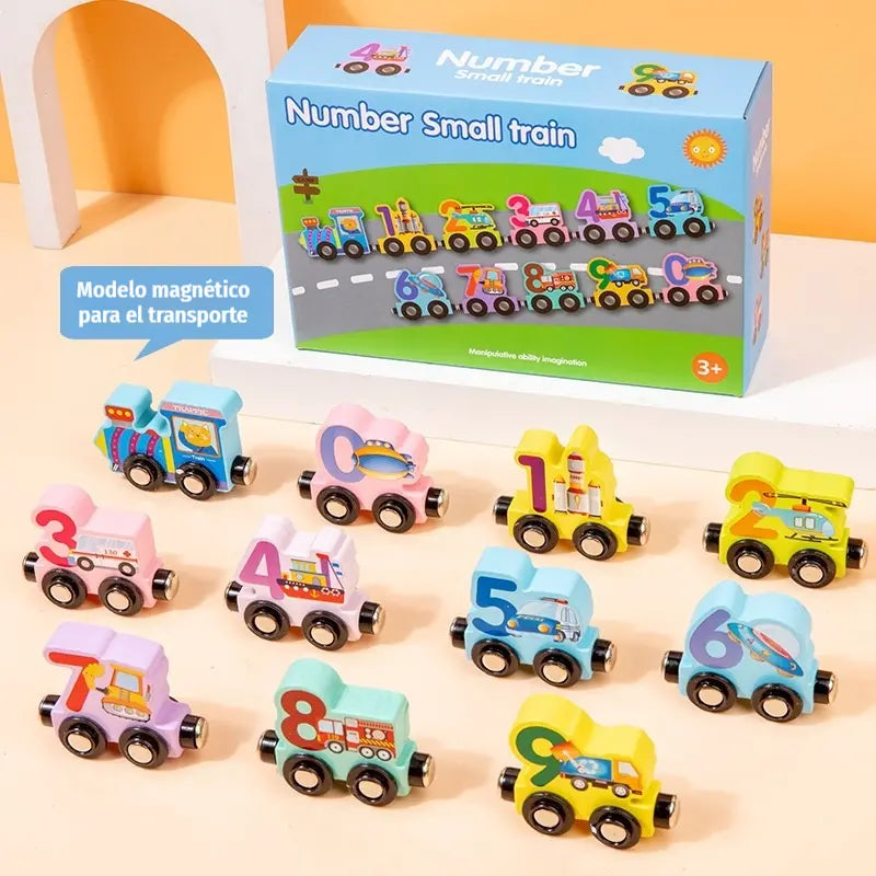 🚂 Tren numérico magnético para niños | Juguete de construcción educativo para aprender jugando