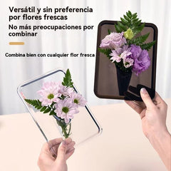 🔥🌼【1 piezas 24 euros】Florero con marco de fotos de escritorio de alta calidad