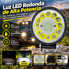 🔥⚡Faros LED redondos de 99 W para coches modificados, faros auxiliares para vehículos todoterreno✨