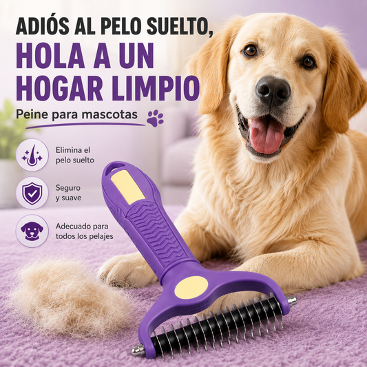 🔥🐕🐱【Compra 1, llévate 1 gratis】Peine multifuncional 3 en 1 para desenredar el pelo de mascotas, peine para eliminar el pelo de perros y gatos