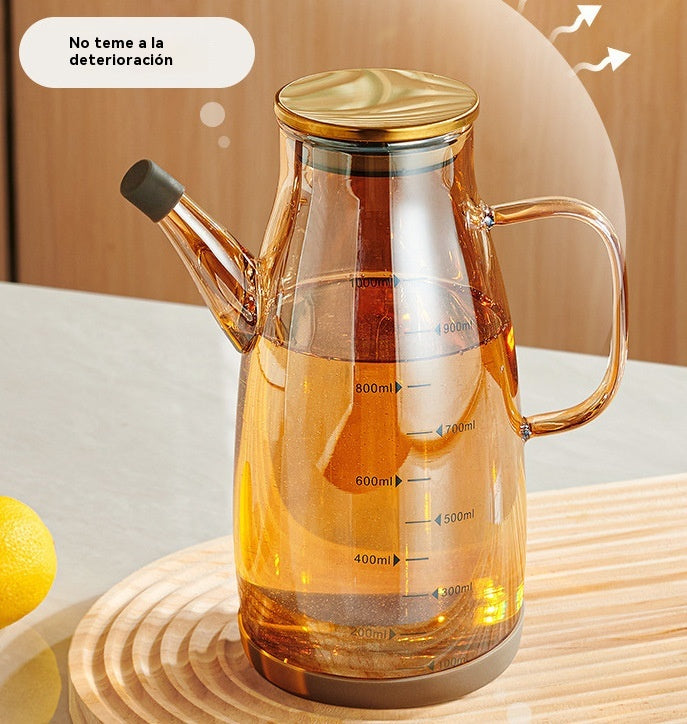 🏠🍴【600ml】Botella dispensadora de aceite con boquilla antigoteo