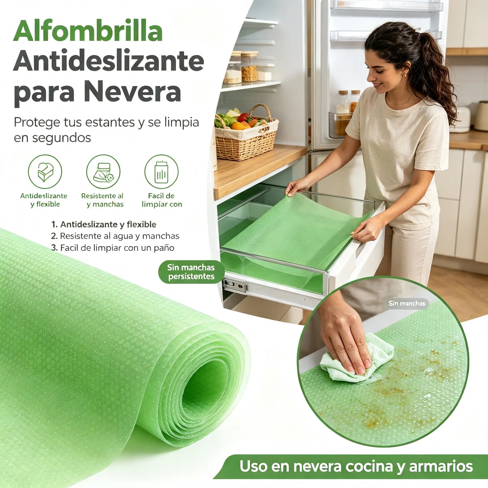 8 piezas por 26 euros-🧊🛡️ Protectores impermeables para estantes de refrigerador — Antideslizantes, fáciles de limpiar y aptos para contacto con alimentos — Mantén los estantes ordenados y frescos ✨