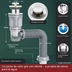 📢📢 ¡50% de descuento! ⏰🔥（2 piezas）🛠️ Manguera de desagüe telescópica e inodora 🚿💨🧰