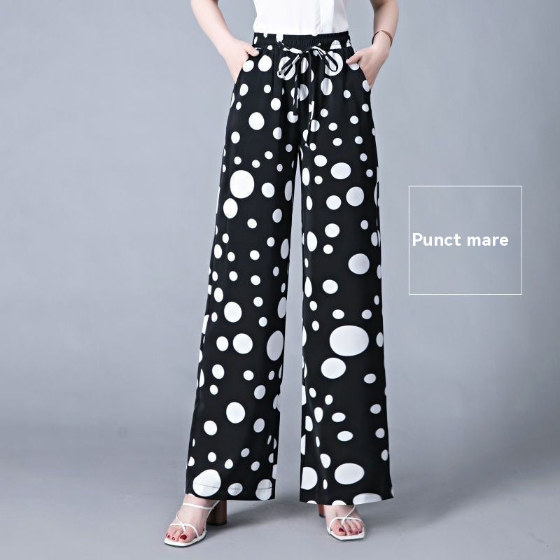 🔥【40-105KG】👖Pantalones casuales de mujer confeccionados en seda glacial, talla grande, corte ajustado, agradables para la piel y transpirables