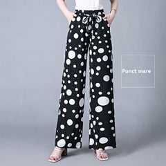 🔥【40-105KG】👖Pantalones casuales de mujer confeccionados en seda glacial, talla grande, corte ajustado, agradables para la piel y transpirables