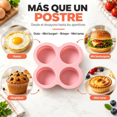 🧁【Compra uno y llévate otro gratis】✨ Moldes de silicona de grado alimenticio para hornear | DIY Chocolate, Flan y Mousse | Antiadherente y Fácil Desmolde 🍮
