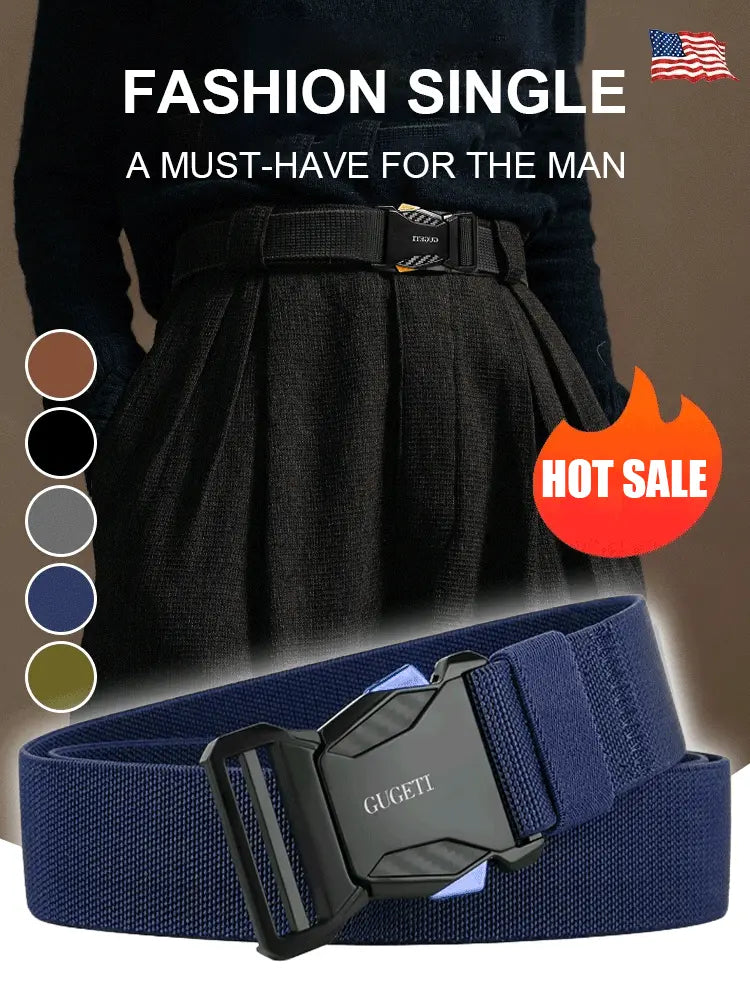 🔥50% de descuento【Largo 120cm】✅ Cinturón de hombre de alta elasticidad, adecuado para todas las ocasiones: viajes, negocios, ocio