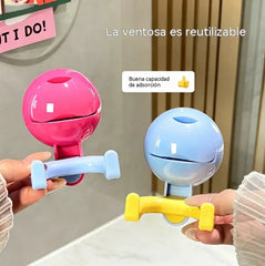 [10 piezas 29 euro]Gancho de ventosa de doble cabeza, estante colgante esférico sin taladrar, estante de almacenamiento para baño