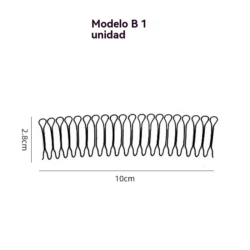 【Juego de 6 piezas】Peineta para cabello rebelde con agarre invisible y flexible