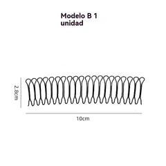【Juego de 6 piezas】Peineta para cabello rebelde con agarre invisible y flexible