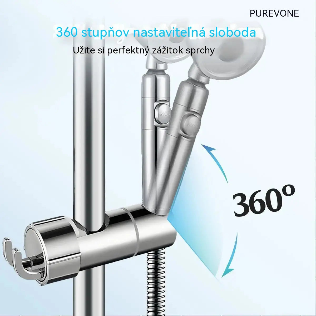🚿 Univerzálny držiak sprchy - Nie je potrebné vŕtať | Inštalácia za 3 sekundy, super pevný a perfektne sedí