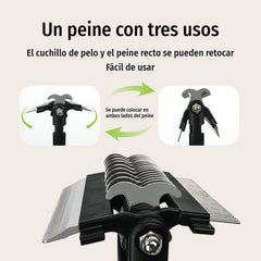 🐶🐱 Herramienta plegable 3 en 1 para eliminar y limpiar el pelo de las mascotas
