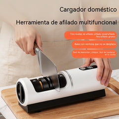 ⏳ ¡40% de descuento! 🔪 Afilador de cuchillos eléctrico inalámbrico multifuncional, recargable ✨