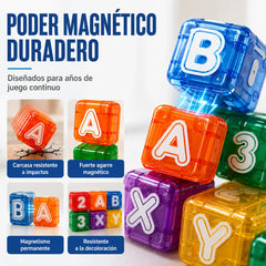 📢📢¡40% de descuento por tiempo limitado! 【40 bloques de construcción + caja de almacenamiento】⏰Bloques magnéticos de construcción de letras y números para niños